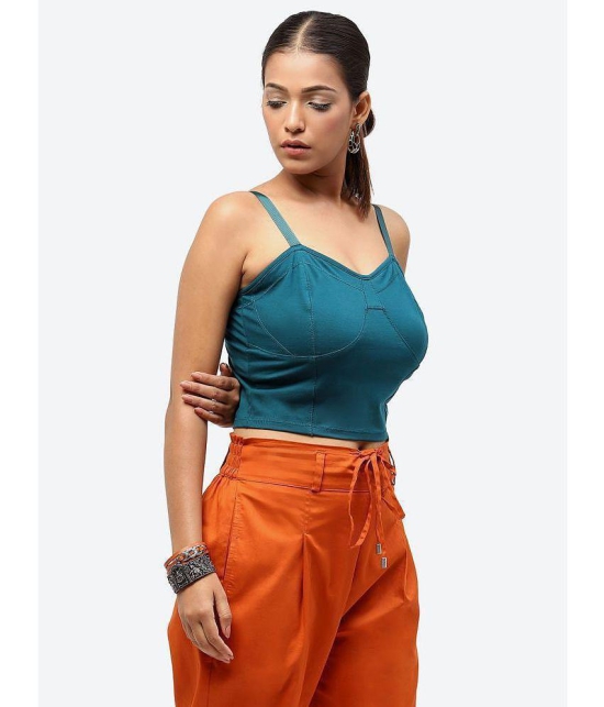 Baawri - Blue Viscose Women's Crop Top ( Pack of 1 ) - None