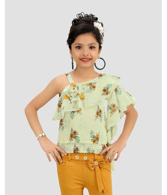 Arshia Fashions - Yellow Polyester Girls Top With Capris ( Pack of 1 ) - None