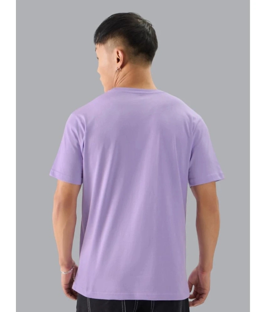 AKTIF Cotton Blend Regular Fit Printed Half Sleeves Mens T-Shirt - Lavender ( Pack of 1 ) - None