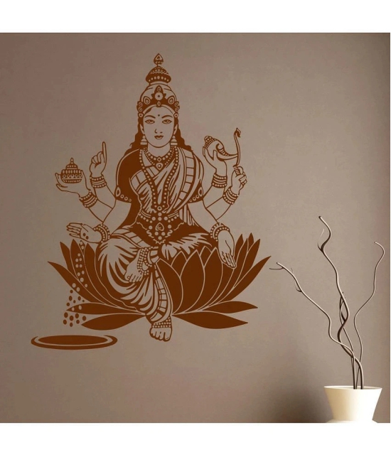 Decor Villa Maa Laxmi Ji PVC Wall Stickers