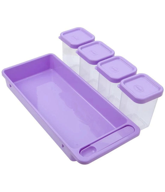 Gluman Plastic Purple Spice Container ( Set of 8 ) - Purple