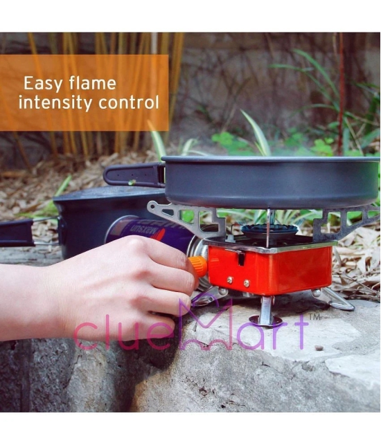 Camping Stainless Steel Gas Stove Ultra Light Folding Furnace Outdoor Metal Camping Gas Stove Picnic Cooking Gas Burners Folding Stove With Storage Bag