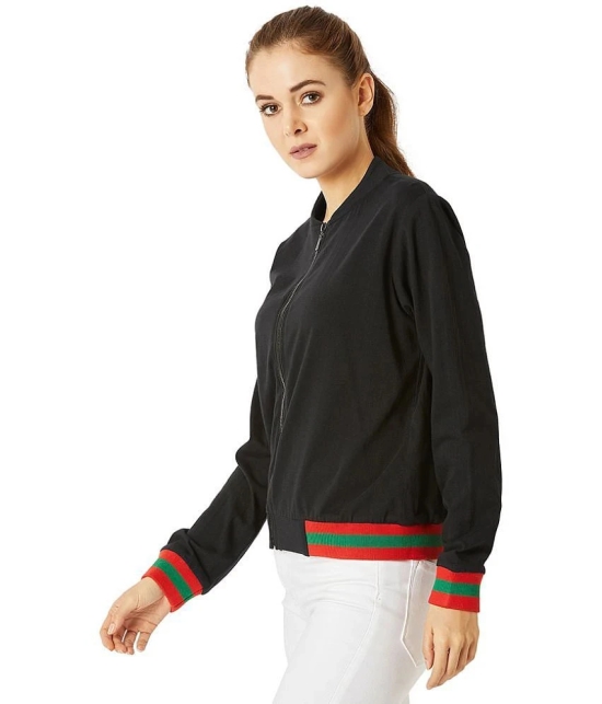 Miss Chase Cotton Black Bomber Jackets - XL