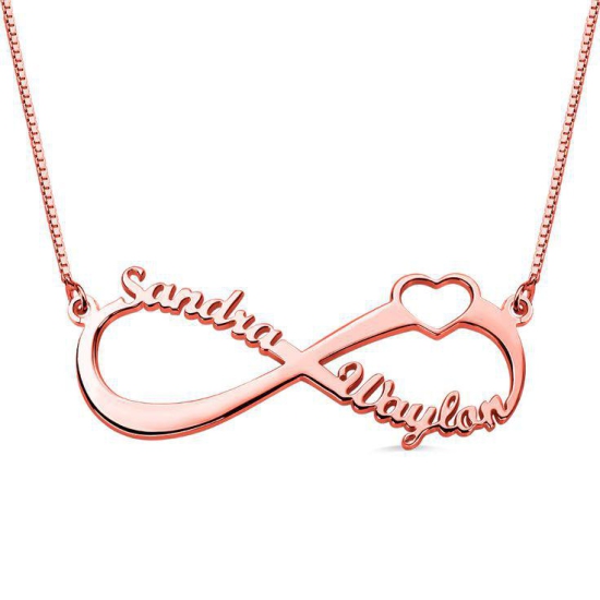 Infinity Personalized Name Necklace (Free Personalized Wallet)-Silver