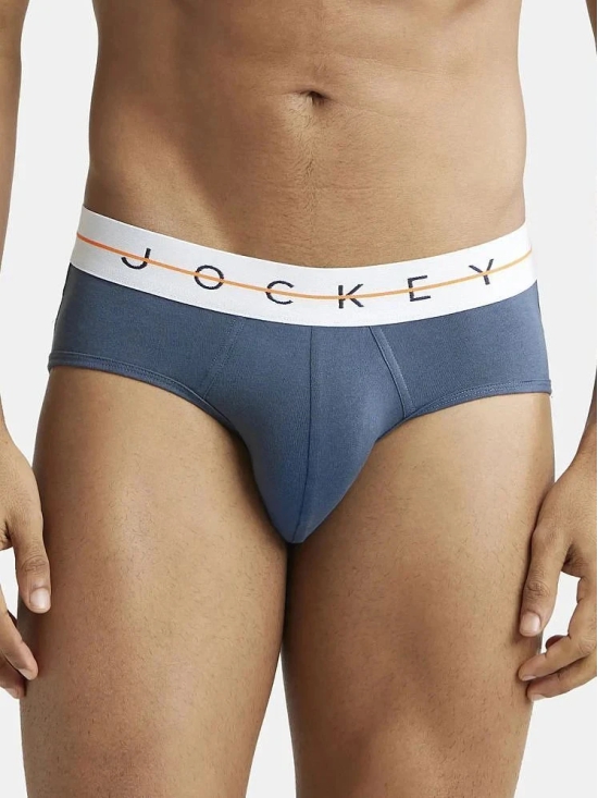 Jockey NY15 Men Cotton Elastane Solid Brief - Mid Night Navy - None