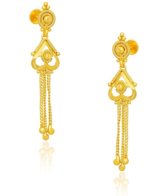 LUV FASHION Gold Drop Earrings ( Pack of 1 ) - Gold