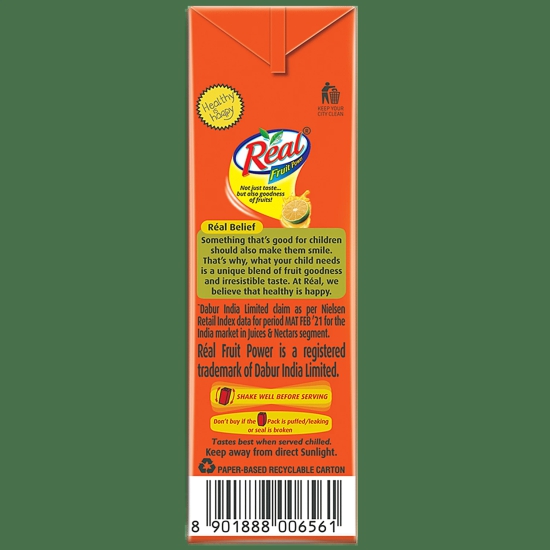 Real Fruit Mosambi Juice, 180 ml