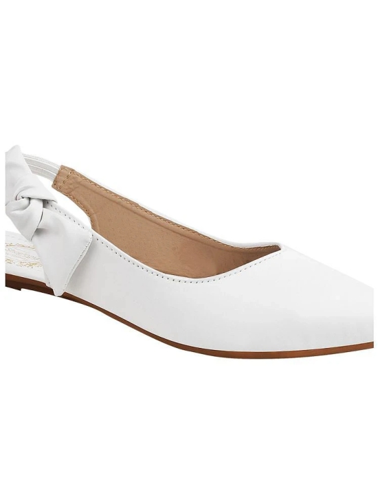 Shoetopia White Womens Casual Ballerinas - None