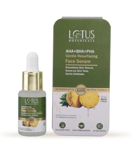 Lotus Botanicals AHA+BHA+PHA & Pineapple Gentle Resurfacing Face Serum 14ml