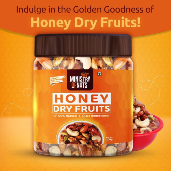 Ministry Of Nuts Honey Mixed dry Fruits 200g Dry Fruits With Pure Honey