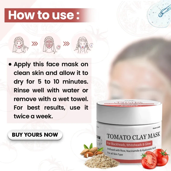 Tomato Clay Mask for Glowing & Healthy Skin