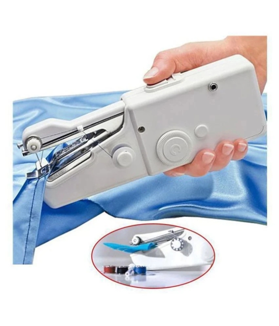 SACHIN SALES 1PC White Color Rectangle Hand-held Portable Multi-functional Electric Mini Sewing Machine