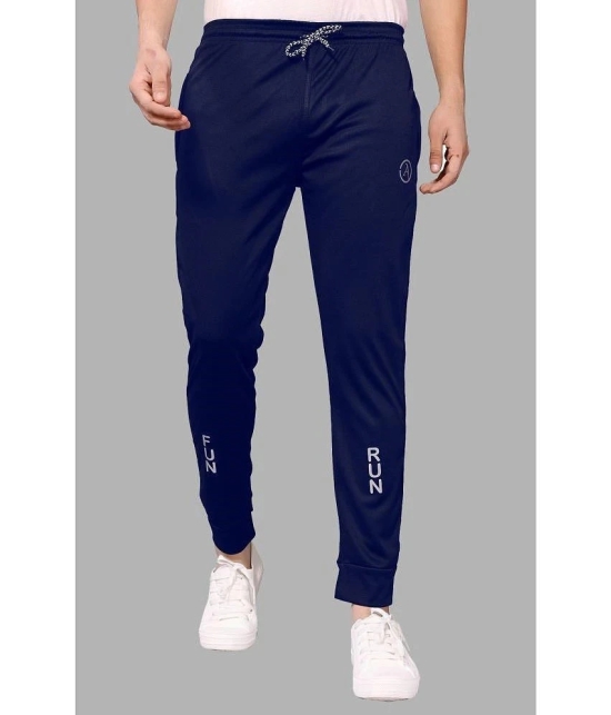 Anand Navy Blue Lycra Mens Joggers ( Pack of 1 ) - None