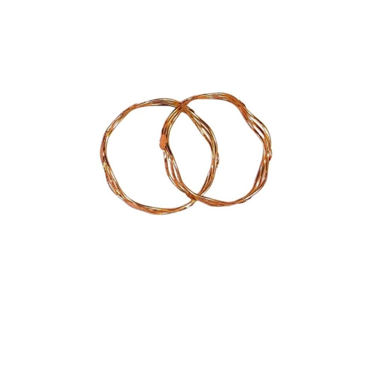 Gold Plated Copper Wire Bangle Set of 2