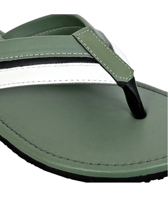 Altek Green Mens Leather Slipper - None