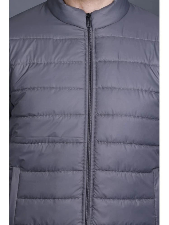 Zeffit Polyester Mens Quilted & Bomber Jacket - Grey ( Pack of 1 ) - None