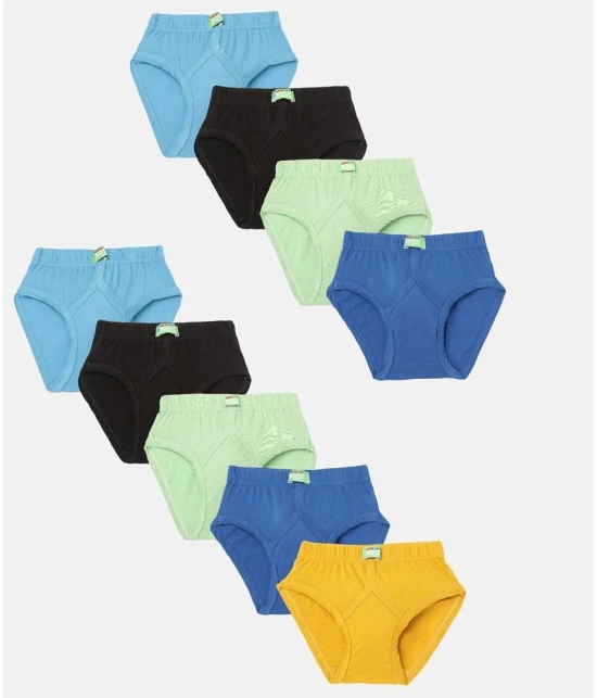 Lux Cozi - Multicolor Cotton Boys Briefs ( Pack of 9 ) - None