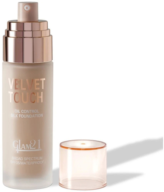 Glam21 Velvet Touch Oil Control Silk Foundation Waterproof SPF 35 Long Lasting 50g L.t Natural01