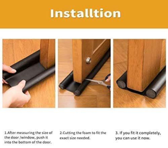 SR Door Bottom Sealing Strip Guard for Home (Size-36 inch) (Pack of 1) (Brown)