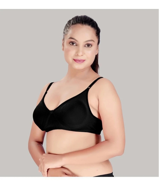 haya fashion Black Cotton Non Padded Womens Push Up Bra ( Pack of 1 ) - None