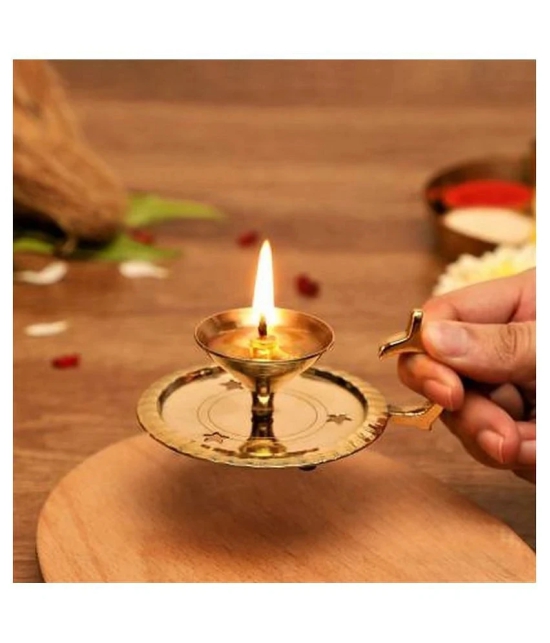 eCraftIndia Brass Diwali Diya - Pack of 1