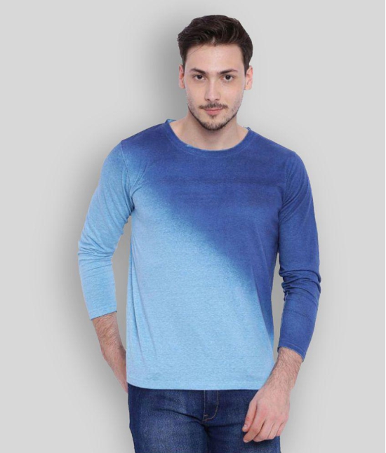 Campus Sutra - Blue Cotton Regular Fit Mens T-Shirt ( Pack of 1 ) - S