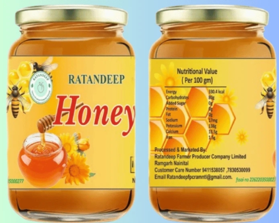 500gm Natural Honey with Free 2 Hand Made Rakhi Gift Pack