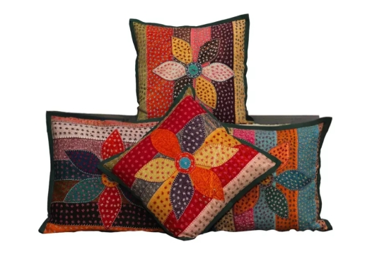 Tisser Patchwork cushion cover  (set of 4)Size-16x16