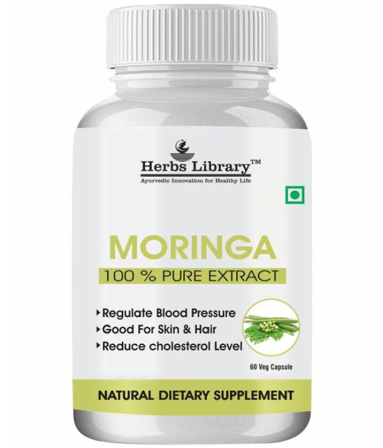 Herbs Library Moringa Extract helps in maintaing Metabolism & Digestion, 60 Capsules (Pack of 1)