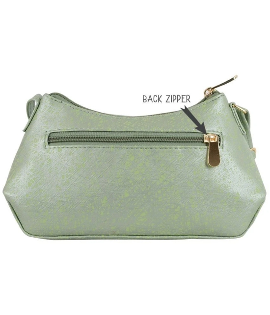 Baggit Green Faux Leather Sling Bag - Green