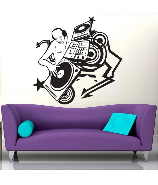 Decor Villa Dj Wala Babu Vinyl Wall Stickers