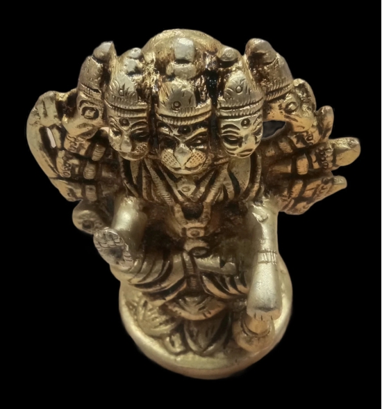 VRINDA METAL ART Brass Punchmukhi Hanuman Idol Idol