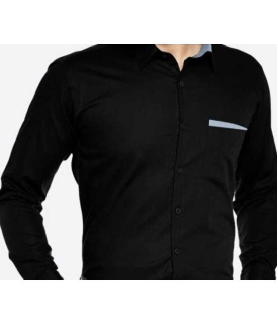 VERTUSY - Black 100% Cotton Regular Fit Men's Casual Shirt ( Pack of 1 ) - None