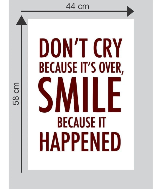 Decor Villa Dont Cry Motivational/Quotes Theme PVC Sticker