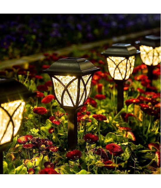 Gatih Solar Led Pathway Light Metal Polish Block Automatic Garden Solar Light Outdoor Decoration 1 no.s