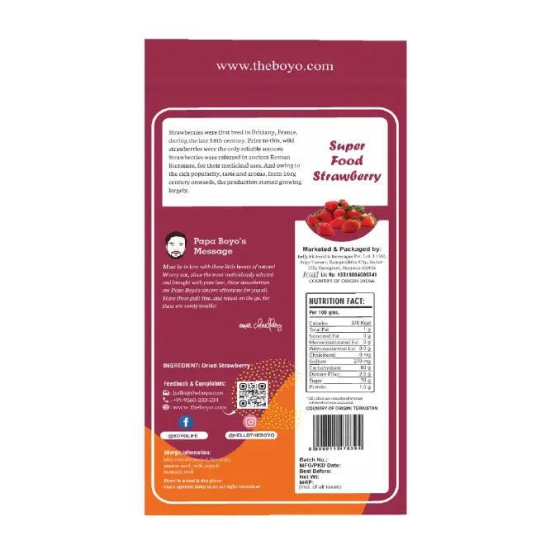 Dried Whole Unsweetened Strawberries 250g