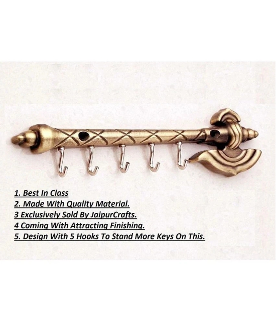 JaipurCrafts Gold Brass Key Holder - Pack of 1