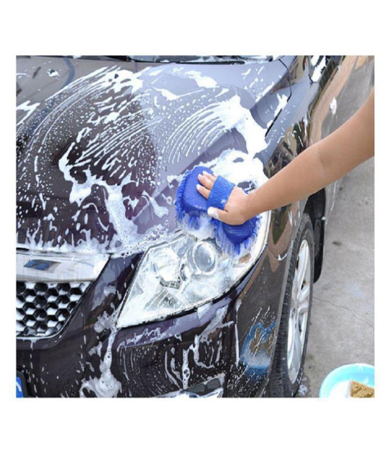 New Multi Colour Car Washing Sponge With Microfiber Washer Towel Duster For Cleaning Car.(1pcs)