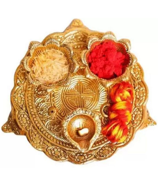 TISYAA - Pooja Thali 25 cm ( Pack of 1 )