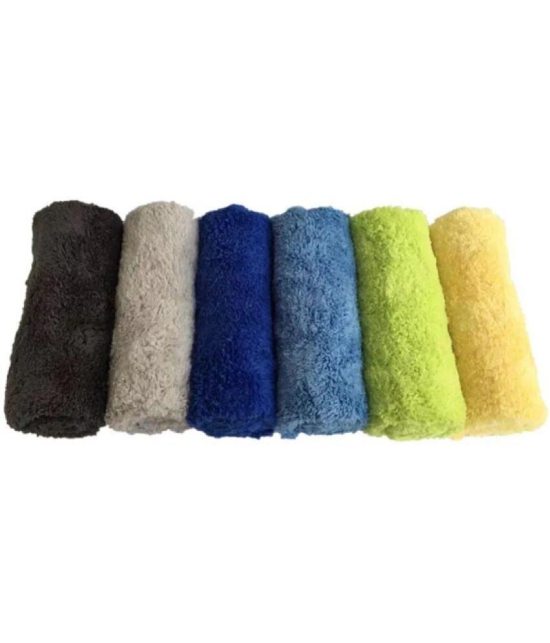 HOMETALES - Multicolor 500 GSM Microfiber Cloth For Automobile ( Pack of 6 )