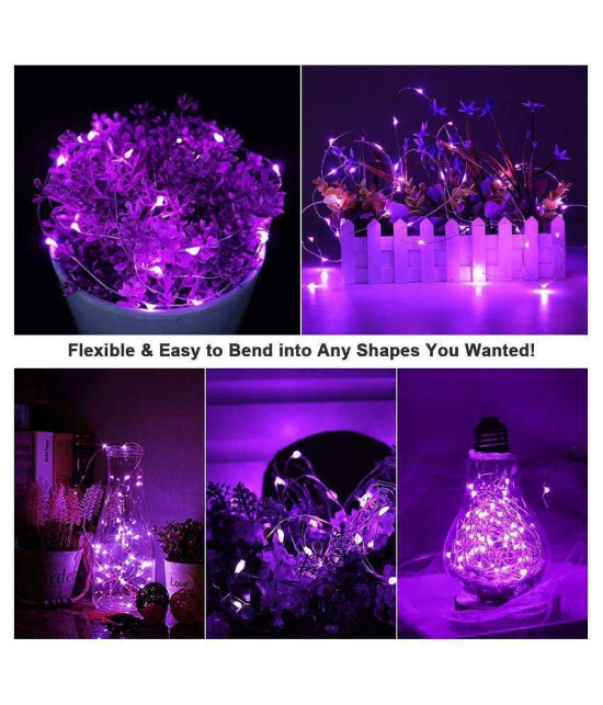 MIRADH Purple 3Mtr 30 Led- 2 Mode Still & Blink String Lights - Pack of 2 - Purple