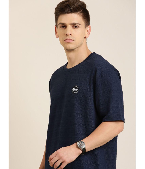 Difference of Opinion - Navy 100% Cotton Oversized Fit Mens T-Shirt ( Pack of 1 ) - None