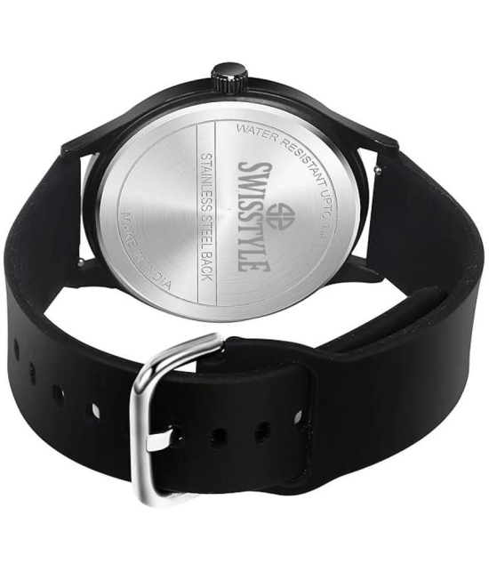 Swisstyle Black Silicon Analog Mens Watch