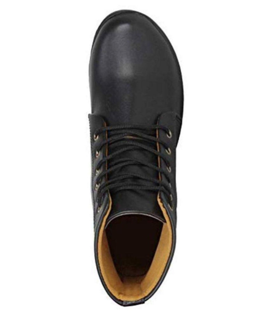 Commander Black Ankle Length Chukka Boots - None