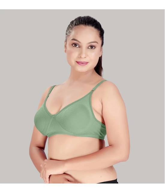 HAYA Green Cotton Non Padded Womens Plunge Bra ( Pack of 1 ) - None