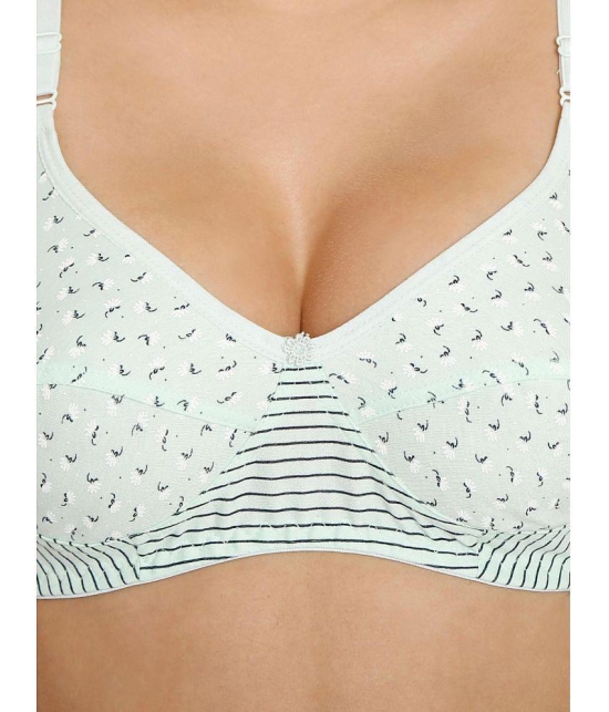 ILRASO - Green Cotton Non Padded Women's T-Shirt Bra ( Pack of 1 ) - None