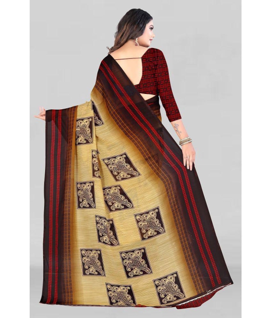 LEELAVATI - Maroon Georgette Saree With Blouse Piece ( Pack of 1 ) - Maroon