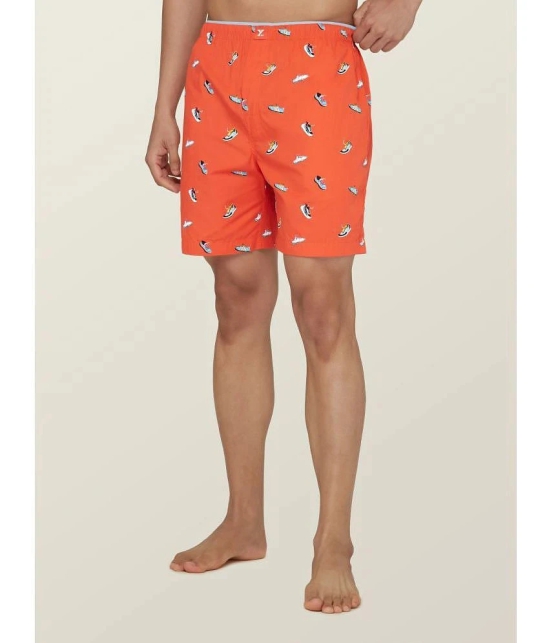 XYXX - Orange Cotton Blend Mens Boxer- ( Pack of 1 ) - None