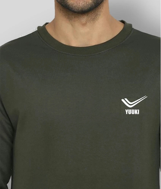 YUUKI Olive Polyester Sweatshirt - XL