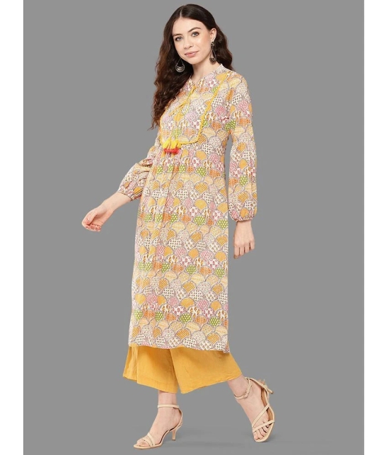 Janasya Cotton Printed A-line Womens Kurti - Multicoloured ( Pack of 1 ) - None